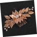 FRCOLOR Leaf Pearl Hair Comb Wedding Hair Accessories for Brides hair toppers for women accessories for women bridal headband bride hair comb bridal headdress abs manual Miss clip - Buy Online on GoSupps.com
