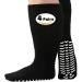 Extra Wide Socks for Swollen Feet Extra Wide Bariatric Socks Non Slip Cast Sock Diabetic Edema Socks Hospital Socks Oversized anti-slip Sock Stretches up to 30'' (4 Pairs Black With Grips) 3X-Large 4 Pairs Black With Grips