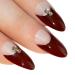Bling Art Almond False Nails Fake Stiletto Gel Glitter Glossy Acrylic Long 24 Tips Glue (Crystal Passion)