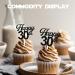 18pcs Black Glitter Happy 30th Dessert Cupcake Pick for Cheer to 30 Years Old Theme Decor Supplies Men Women Happy Birthday Wedding Anniversary Party Decoration - Buy Online on GoSupps.com