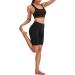 Oalka Women's High Waist Yoga Shorts with Side Pockets - Black Large - Buy Online on GoSupps.com