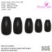Bling Art Black Metallic Ballerina Coffin False Nails - 24 Long Tips with Glue | International Shipping Available - Buy Online on GoSupps.com