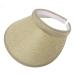 Bersun Natural Ladies Brushed Cotton Twill Clip On Sun Visor Hat Cap One Size Khaki