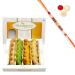 Ghasitaram Gifts Rakhi Gifts for Brothers Sugarfree Assorted Rolls Box 400 GMS with Beads Rakhi
