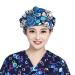 Printed Bouffant Turban Working Cap Hat Hair Cover Scrub Cap Adjustable Cotton Hat