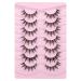 JIMIRE 6D Faux Mink Manga Cluster Lashes - Natural Wispy Fluffy Cat Eye Look, 7 Pairs Pack - Buy Online on GoSupps.com
