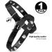 Personalized Leather Cat Collar with Bell and Rhinestone - Adjustable Safety Collar for Cats and Kittens (Black, 7-10 Inch) - Buy Online on GoSupps.com