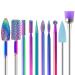 SPTHTHHPY Nail Drill Bits Sets 10pcs Electric Nail Drill Kit 3/32" Ceramics/Tungsten Carbide Electric Nail Files Electric Manicure Set Manicure Pedicure Home Salon Use