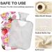 Naanle Hot Water Bottle with Cherry Blossom Cover | 1L Heat Bottle for Back Pain Relief & Cold Therapy | Transparent Hand & Foot Warmer - Buy Online on GoSupps.com