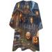 Shop Halloween Barber Cape Adjustable Hair Cutting Cape for All Ages Vintage Forest Ghost & Pumpkin Design 55x63 Inch - Buy Online on GoSupps.com