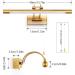 Mantolite LED Picture Lamp 8W 40cm Brass - Swiveling Head 3000K Interior Lighting Ideal for Art Display - Buy Online on GoSupps.com