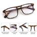 Classic Square Blue Light Blocking Glasses for Women & Men - FEISEDY Trendy Flat Top Eyeglasses B2870 003 Leopard - 48mm - Buy Online on GoSupps.com