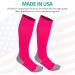 Royfa Compression Socks for Women & Men - 15-20 mmHg Support for Sports & All-Day Wear - Large Pink Performance Socks - Buy Online on GoSupps.com