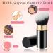 Retractable Makeup Brush 2 Piece Kabuki Brush Foundation Brush Travel Blush Brush Angled Cosmetic Brush Portable Powder Brush with Cover Flat Top Bronzer Brush with Aluminum Handle - Buy Online on GoSupps.com