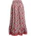 Sanahy Women Boho Floral Print Maxi Dress - Red XL | High Low Ruffle Hem, Elastic Waist, Beach Chic Style - Buy Online on GoSupps.com