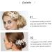 DOITOOL Flower Rhinestone Hair Comb Wedding Hair Clips Wedding Hair Comb Floral Headpiece Women Hair Headdress Jeweled Hair Clips Bride Zinc Alloy Accessories The Flowers Women's White - Buy Online on GoSupps.com
