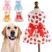 Luojuny Christmas Holiday Dog Dress Valentine's Day Dog Skirts Bowknot Vibrant Color Dog Princess Cosplay Costume Mommy Puppy Shirt Skirt Doggie Dresses Pet Clothes Apparel for Dogs & Cats Red XS - Buy Online on GoSupps.com