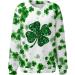 Womens St Patricks Day Heart Pattern Raglan Tee - Green, Large - Buy Online on GoSupps.com