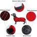 Minezi Dachshund Winter Jacket | Waterproof Dog Coat with Wool Lining & Adjustable Straps | Free-Red (36-38cm) - Buy Online on GoSupps.com
