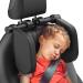 Yoocaa Car Headrest Pillow Road Pal Headrest Adjustable Car Seat Head Neck Support U Shaped Car Sleeping Pillow for Kids & Adults (Black)