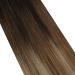 Moresoo 24 Inch Tape in Human Hair Extensions Brown Ombre Dark Brown to Golden Brown with Blonde Highlights #4/10/16 - 20 Pieces/50g - Buy Online on GoSupps.com