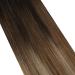 Moresoo Real Hair Extensions - Tape In Brown Ombre Extensions | 50g 45 cm #4/10/16 - Invisible & Seamless - Buy Online on GoSupps.com
