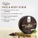 Organic Coffee Face & Body Scrub with Cocoa Butter & Oatmeal - Exfoliate & Hydrate | 200gm | International Shipping - Buy Online on GoSupps.com