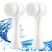 Syxls 2-Piece Manual Facial Cleaning Brush Set | 2-in-1 Double-Sided Peeling Brush for All Skin Types - Buy Online on GoSupps.com
