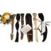DOORES Clip in Human Hair Extensions 18 Inch Balayage Dark Brown to Chestnut Brown - 5pcs 70g | Natural Straight Hair Extensions - Buy Online on GoSupps.com
