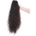 Natural Ponytail Extension Clip in Hair Extensions Long Curly Corn Wave Claw on Ponytail Heat Resistant Synthetic Hairpiece for Women Dark Brown - Buy Online on GoSupps.com