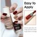 Nail Polish Set 6Pcs Autumn Winter Nail Varnish Quick Dry & Long Lasting Red Brown Series Nail Gel Non-Toxic Water Based Nail Polish Gel for Women Girls DIY Nail Art at Home - No Need Bake - Buy Online on GoSupps.com