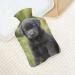 Black Labrador Hot Water Bottle | Plush Bed Warmer for Adults & Kids | 26.5x15.3cm - Buy Online on GoSupps.com