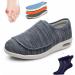Diabetic Shoes for Men with Swollen Feet Orthopedic Shoes Diabetic Shoes for Women Extra Wide Fit Air Cushion Casual Slip-On Orthopedic Arch Support Knit Casual Elderly Safety Walking Shoes 5 UK H