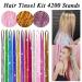 Sparkling Hair Tinsel Kit - 4200 Strands 12 Colors Fairy Hair Extensions - Buy Online on GoSupps.com