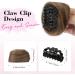 REECHO 2 PCS Mini Claw Clip in Messy & Cat Ears Hair Bun Extensions Wig Accessory Updo Hairpieces for Women Girls (Pack of 2-3" Straight Light Chocolate Brown) Pack of 2 - 3" Straight Light Chocolate Brown - Buy Online on GoSupps.com