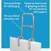 Carex Dual Level Bathtub Rail - Chrome Finish Grab Bar for Seniors and Handicap - Easy to Install Safety Bar for Assistance in and out of Tub - Buy Online on GoSupps.com