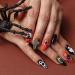 Halloween Nail Charms 32 Pcs 3D Star Moon Heart Cross Skull Spider Rhinestones - Black Nail Jewelry for DIY Nail Art - Buy Online on GoSupps.com