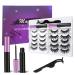 10 Pairs  Magnetic Eyelashes and Eyeliner Kit  Reusable Magnetic Lashes with Eyeliner and Tweezers  3D Natural Look False Eyelashes  No Glue Needed