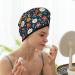 Hair Towel Wrap with Button | Fast Drying Towel Turban for Effortless Hair Care | Holiday Christmas Cookies Design - Buy Online on GoSupps.com