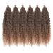 Deep Twist Crochet Hair - 22 Inch Ombre Curly Braided Extensions | 6 Packs Synthetic Kinky Curl Hairstyle (T27#) - Buy Online on GoSupps.com