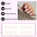 Nude Heart Design Short Square Press on Nails - Glossy Full Cover False Nails for Women - Buy Online on GoSupps.com