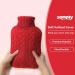 Samply 2L Hot Water Bottle with Knitted Cover for Hot & Cold Compress - Red | Hand, Feet, Neck, Shoulder Pain Relief - Buy Online on GoSupps.com