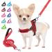 Eyin no-pull dog harness with leash dishes with soft padded reflective adjustable breast dishes for puppies small dogs large dogs pets cats (red s) red s