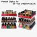 MK387 - Transparent Acrylic Nail Polish Rotating Display Rack | 3 Storage Compartments | International Shipping - Buy Online on GoSupps.com