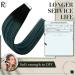 Buy Runature Invisible Tape Extensions | Real Hair Ombre Black Teal | 55cm Long | 50g | 20 Pieces | #1b/Teal | Best Quality Tape-In Hair Extensions - Buy Online on GoSupps.com