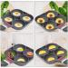 Oikabio Pancake Pan Eggs Pancake Frying Pan Non-Stick Fried Egg Burger Pan 4 Holes Crepe Pan for Breakfast Eggs Kitchen Utensils - Buy Online on GoSupps.com