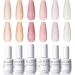 Gellen Gel Nail Polish Kit - 6 Elegant Shades Pink Rose White Nude Pearl Gel Nail Polish Set Shimmer Mermaid Gel Polish Soak Off Thread Effect Nail Art Manicure Gifts for Women Stay Chic - Buy Online on GoSupps.com