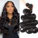 Tasumla 12A Human Hair Bundles 16 18 20 Inch Body Wave 3 Bundles Human Hair 100% Unprocessed Brazilian Virgin Hair Bundles Deals Human Hair Weft Weave Bundles Human Hair Extension Natural Color