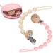 Evertify kit 2 pacifier chain + 1 pacifier box silicone without BPA baby pacifier chain silicone pacifier band pacifier chain girl pacifier chain boy pacifier chain with name - cream & rosa