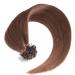 Buy 25 x 1.0g Indian Remy U-Tip Hair Extensions - 100% Real Hair 45 cm #04 Chocolate Brown - International Shipping - Buy Online on GoSupps.com
